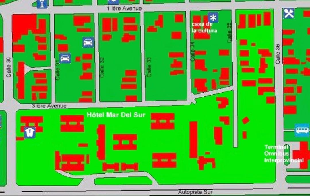 Islazul Mar del Sur Aparthotel Map