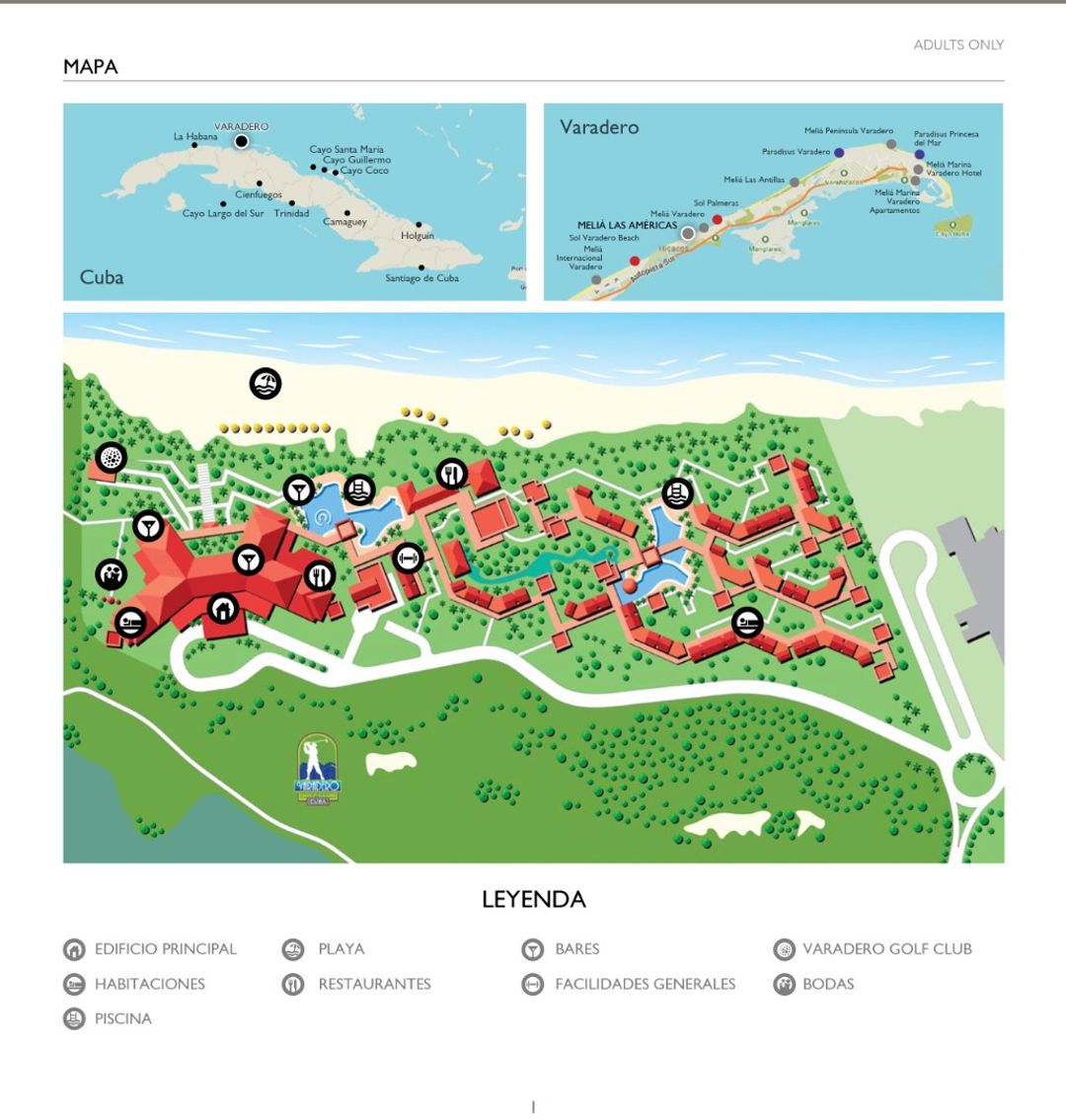 Meliá Las Américas All Inclusive Golf & Bungalows Hotel Map
