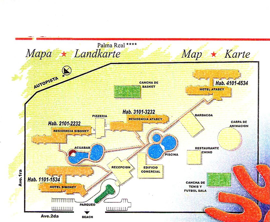 Palma Real Resort hotel map