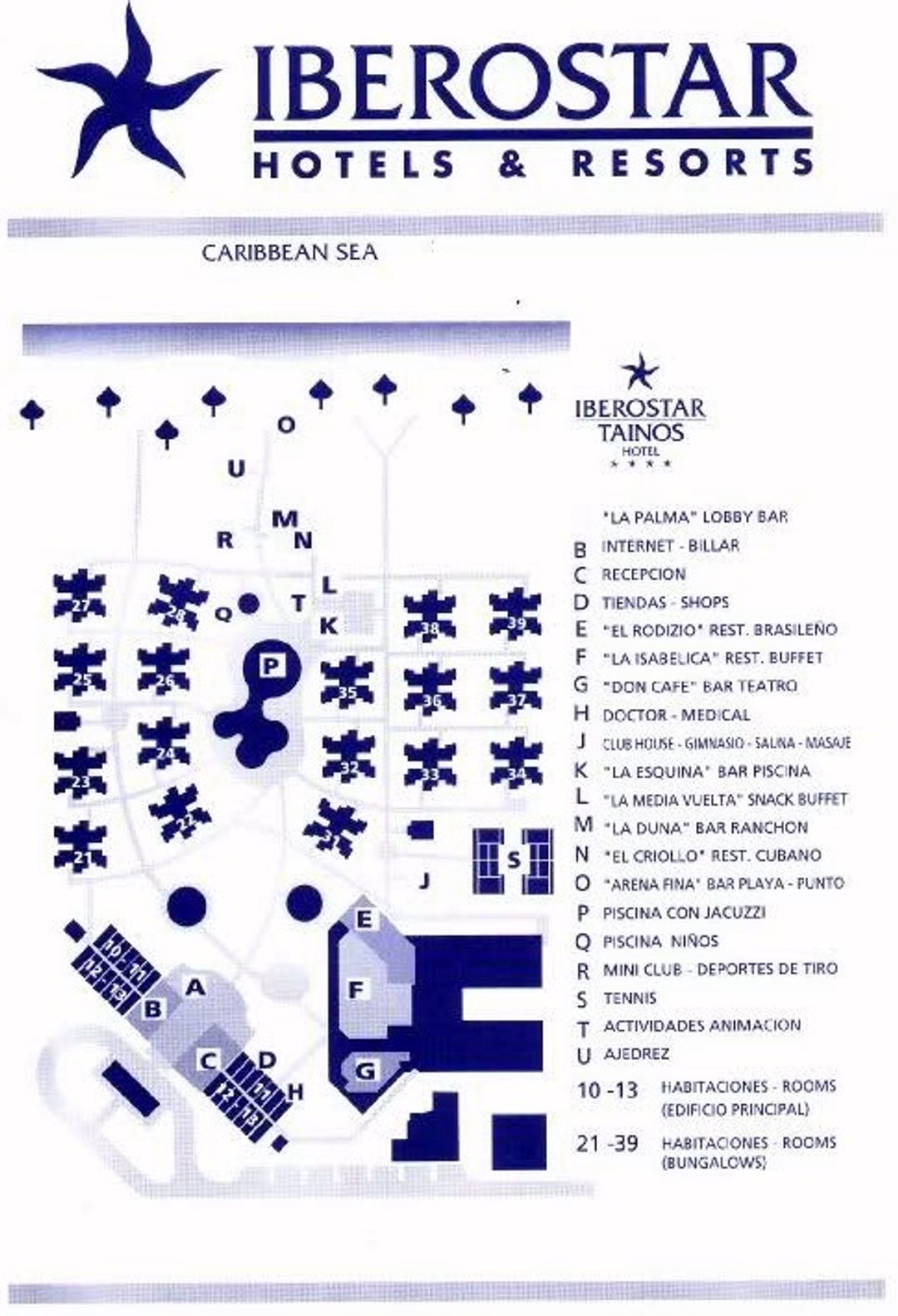 Tainos Hotel Map