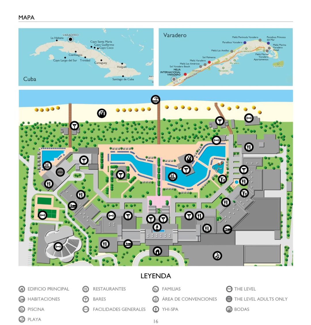 Varadero Internacional All Inclusive Hotel map.
