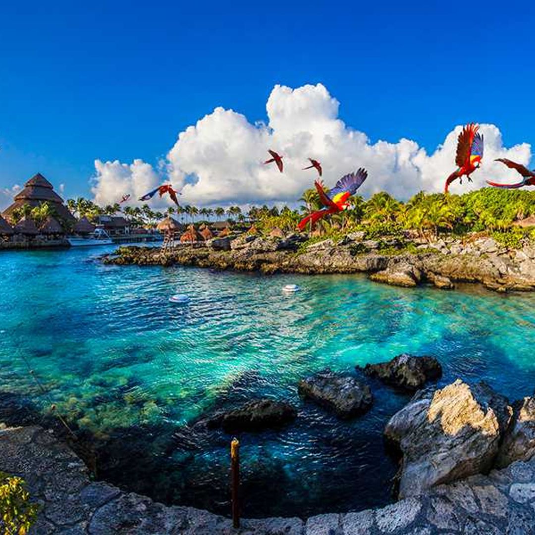Xcaret Park, a place to have fun with its attractive attractions. Yucatan Peninsula, Mexico.