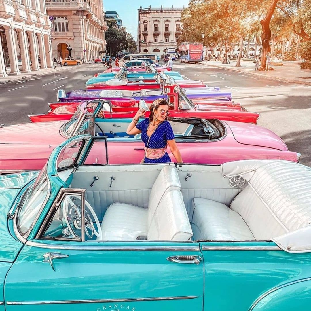 tour in vintage cars of the 50's. Old Havana, Havana, Cuba.