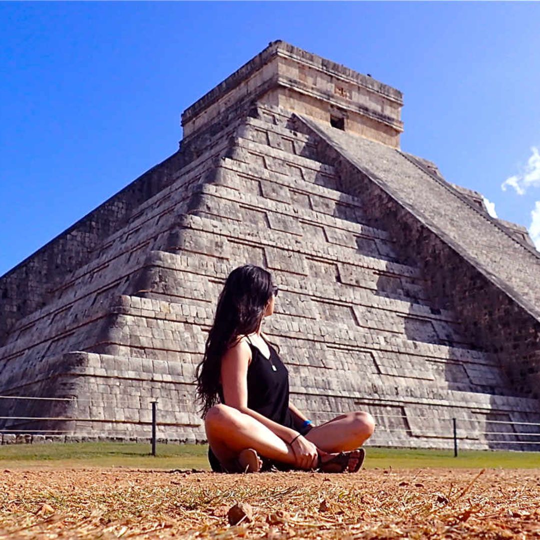 "El Castillo", also known as Temple of Kukulcan is the center of the archaeological site in Chichen Itza, Cancun, mexico