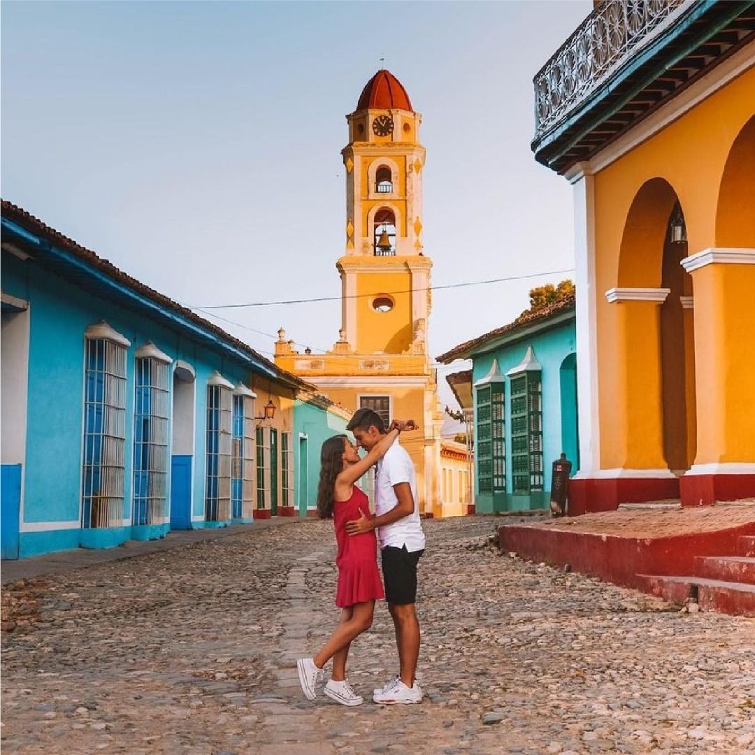The Mayor square panoramic view, Trinidad, Sancti Spíritus, Cuba.
