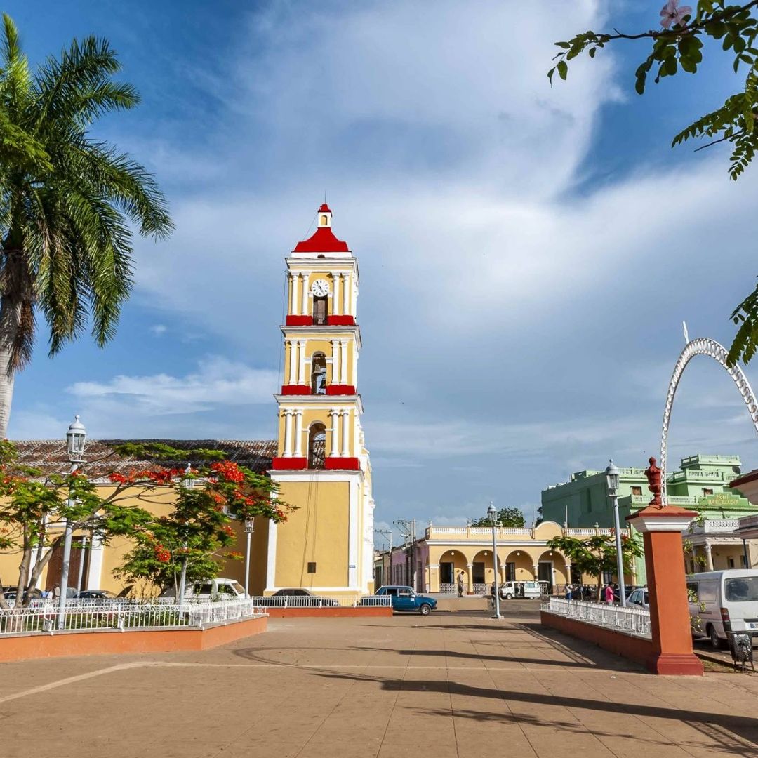 San Juan de los Remedios city panoramic view, Villa Clara, Cuba.