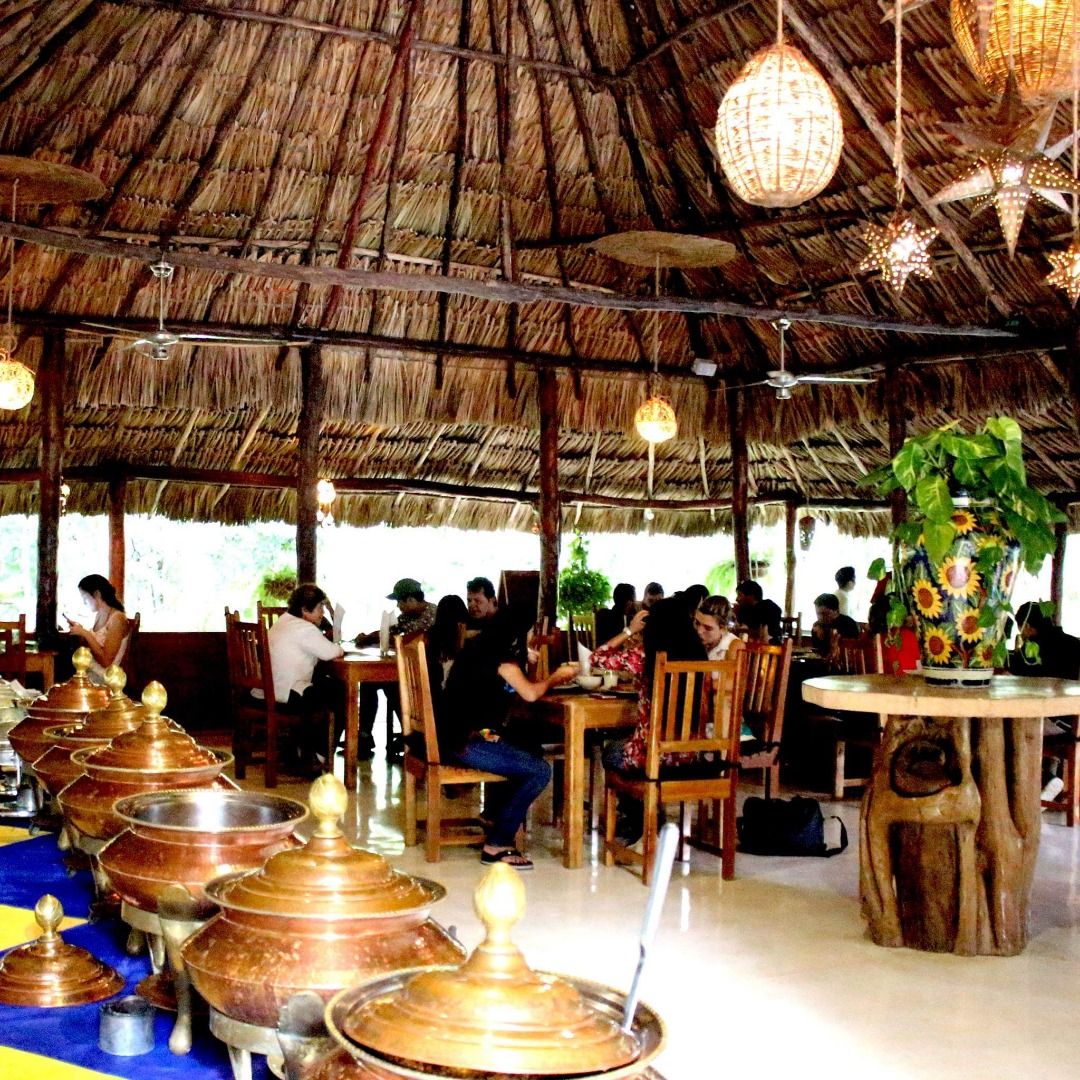 Buffet restaurant in Chichen Adventure, with numerous typical Yucatecan dishes.