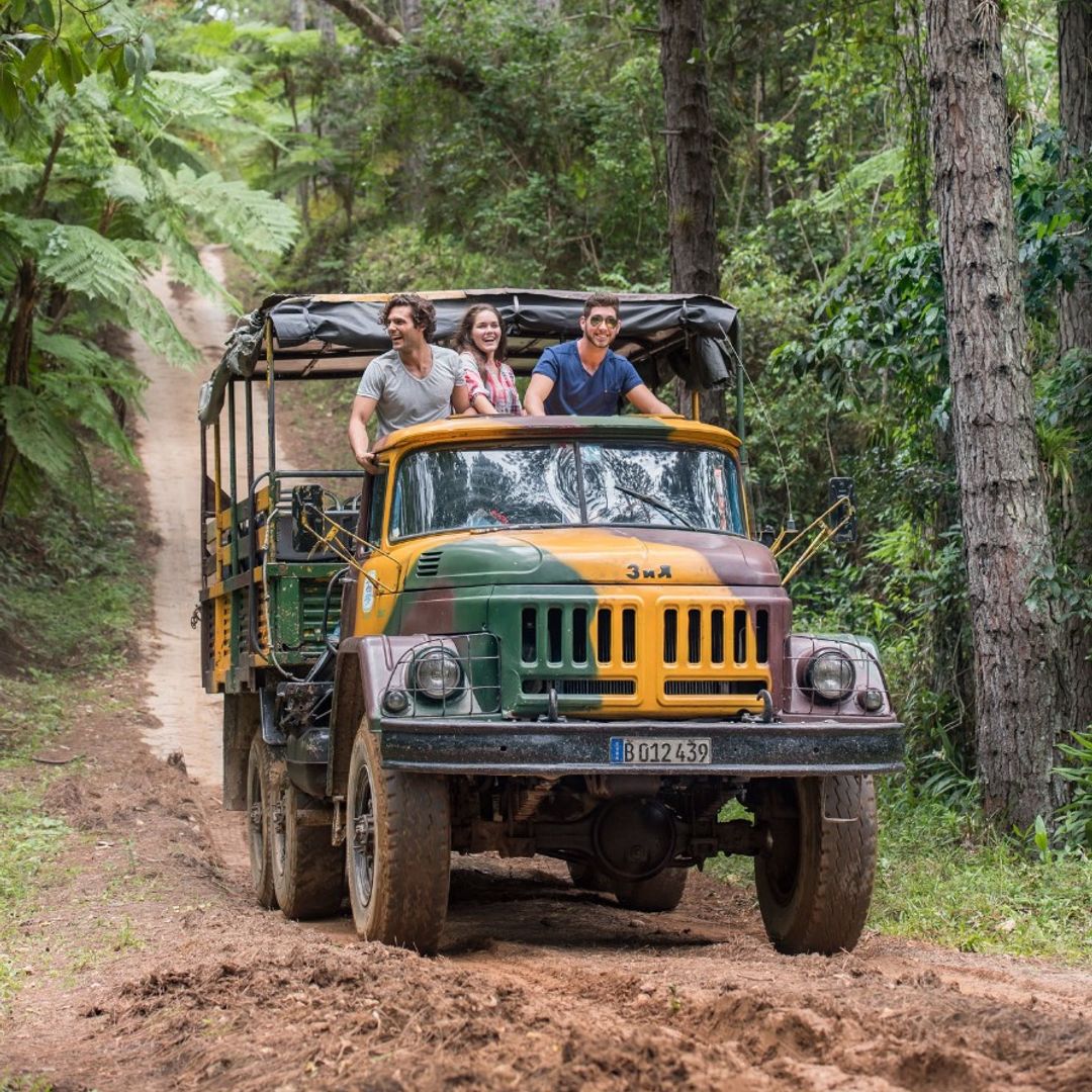 Tour on mountain military truck to Guanayara park, Topes de Collantes