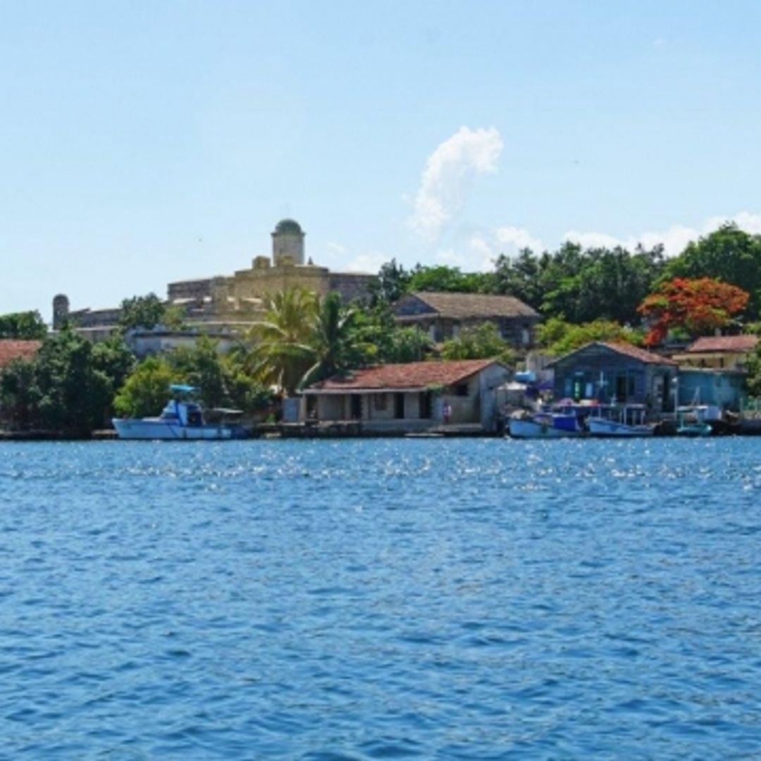 Cienfuegos Bay and Jagua Castle, Panoramic view
