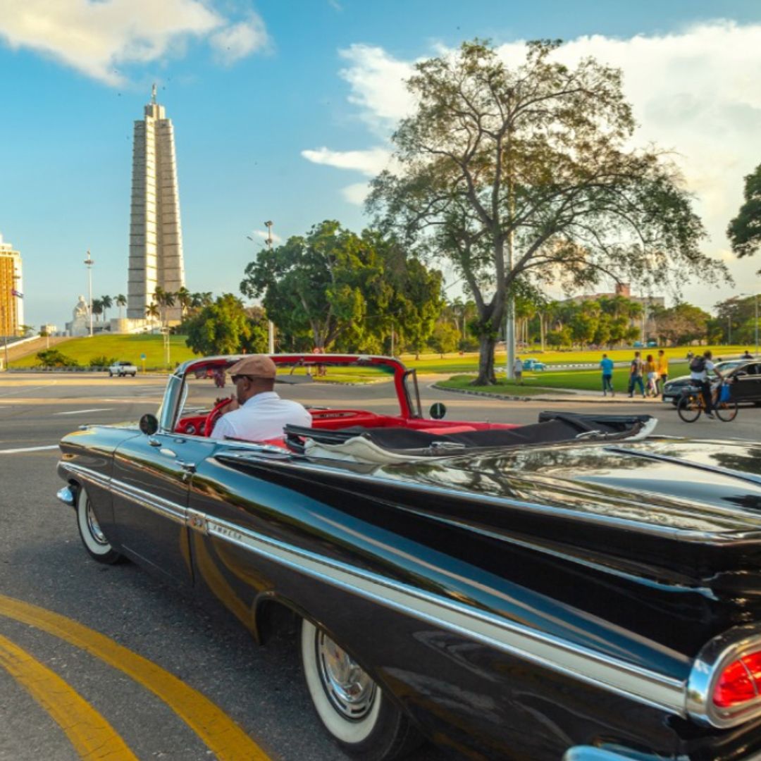 "OLD HAVANA + MODERN HAVANA IN AMERICAN CONVERTIBLE CLASSIC CARS (OPEN TOP)" Private Tour, Havana, Cuba.