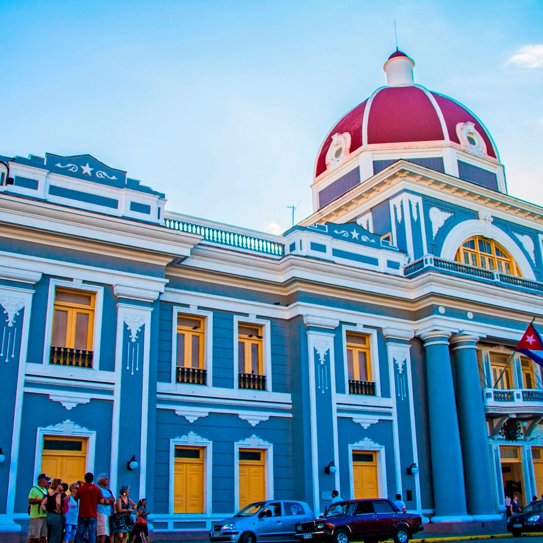 The Goverment palace of Cienfuegos. “Ride to Cienfuegos in Old Fashion American Classic Cars” Tour