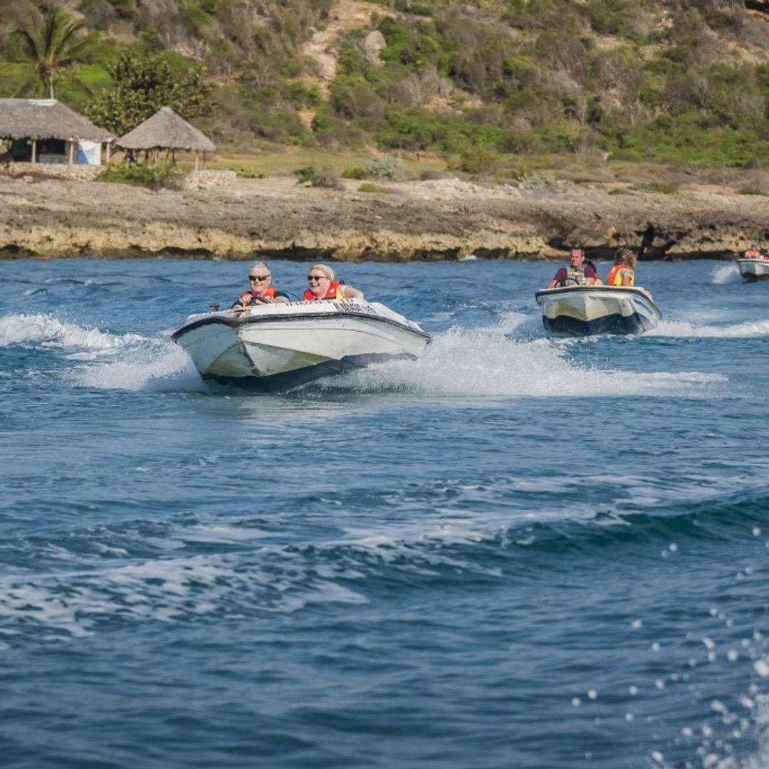 Boat adventure tour, Guardalavaca beach, Holguín, Cuba.