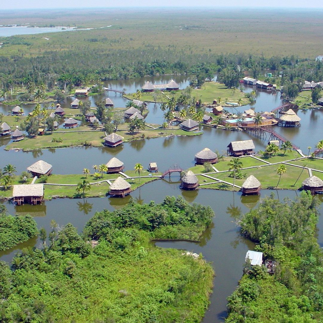 Guama tourist park panoramic view, Zapata peninsula, Matanzas, Cuba.