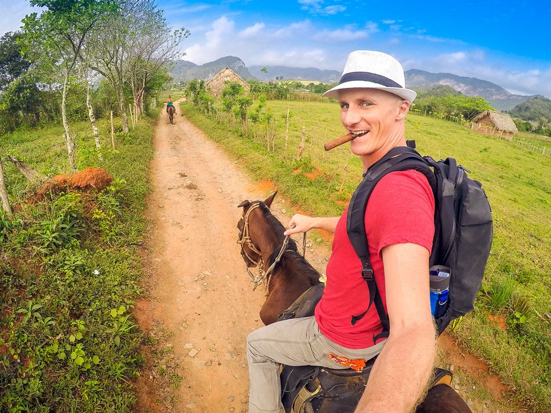 Horseback riding in Viñales valley, Pinar del Río