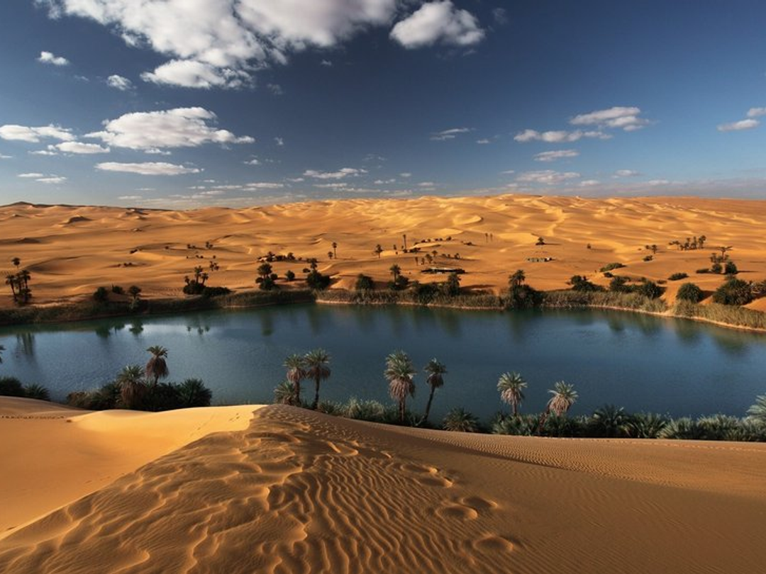THE AL FAYOUM OASIS panoramic view, Egypt.