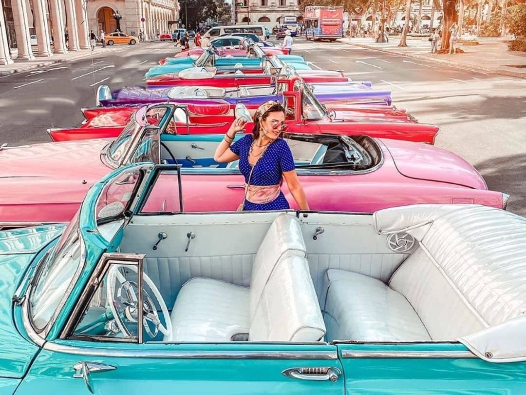 tour in vintage cars of the 50's. Old Havana, Havana, Cuba.