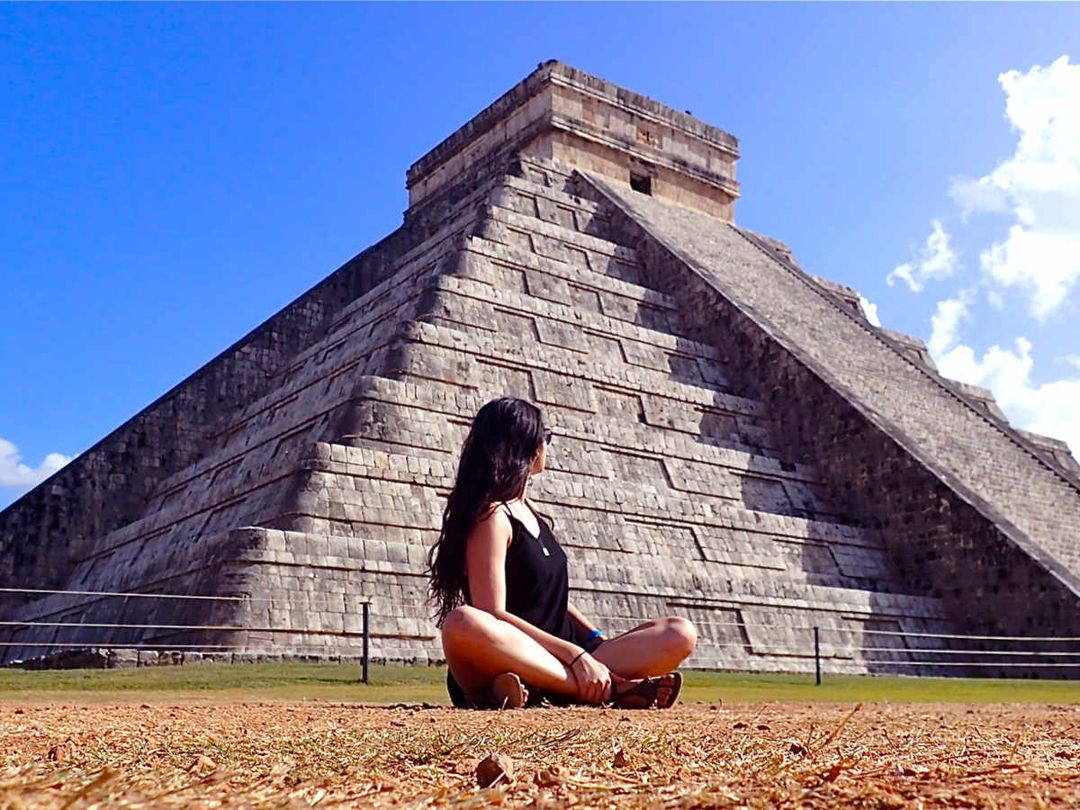 "El Castillo", also known as Temple of Kukulcan is the center of the archaeological site in Chichen Itza, Cancun, mexico