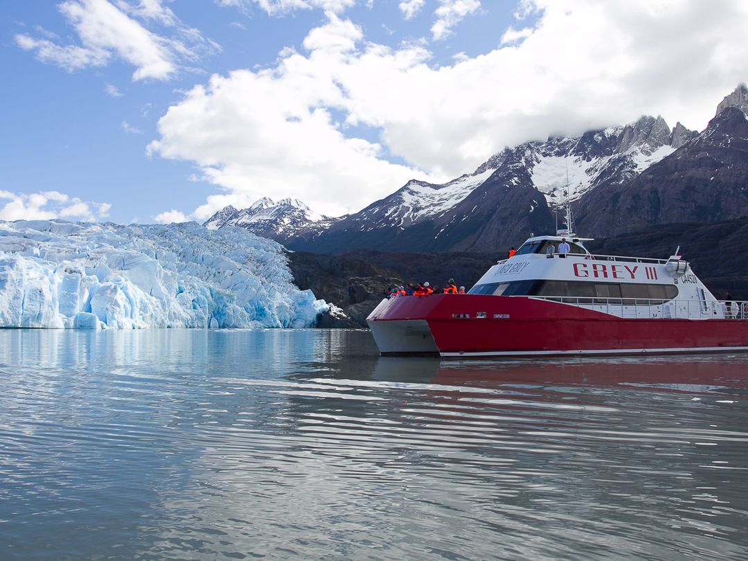 “NAVIGATION TO GREY GLACIER” Tour, Torres del Paine National Park, Chile.