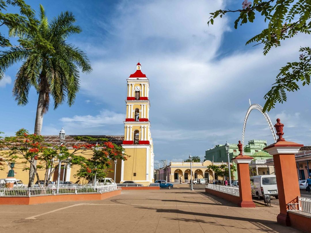 San Juan de los Remedios city panoramic view, Villa Clara, Cuba.
