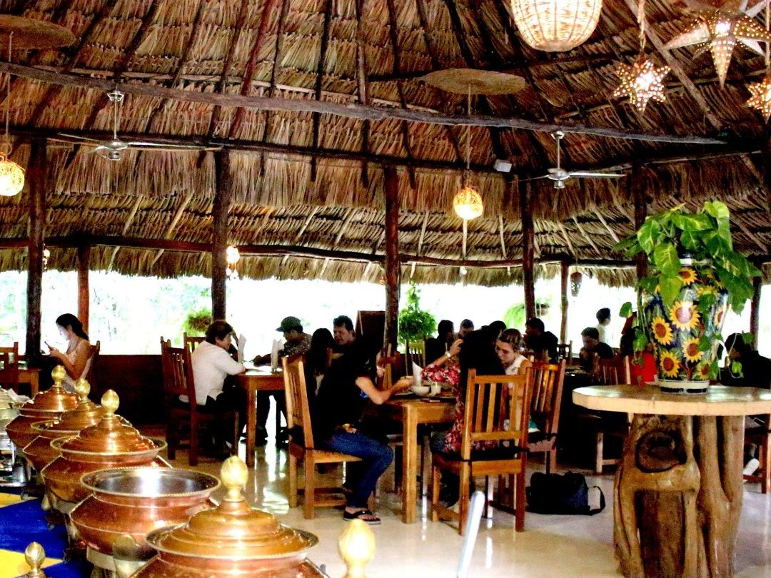 Buffet restaurant in Chichen Adventure, with numerous typical Yucatecan dishes.