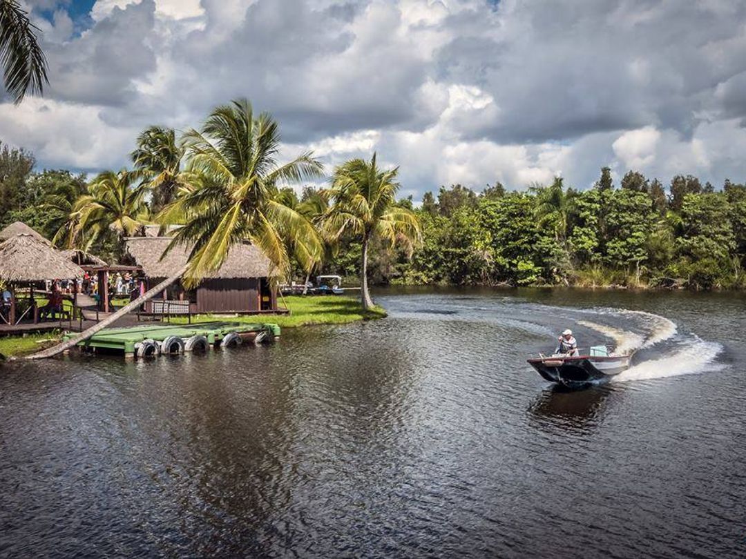 Guama Tourist Park panoramic view, Cienaga de Zapata, Matanzas, Cuba.