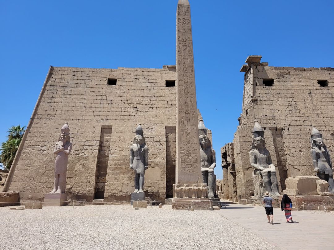 THE TEMPLE OF LUXOR panoramic view, Luxor, Egypt.