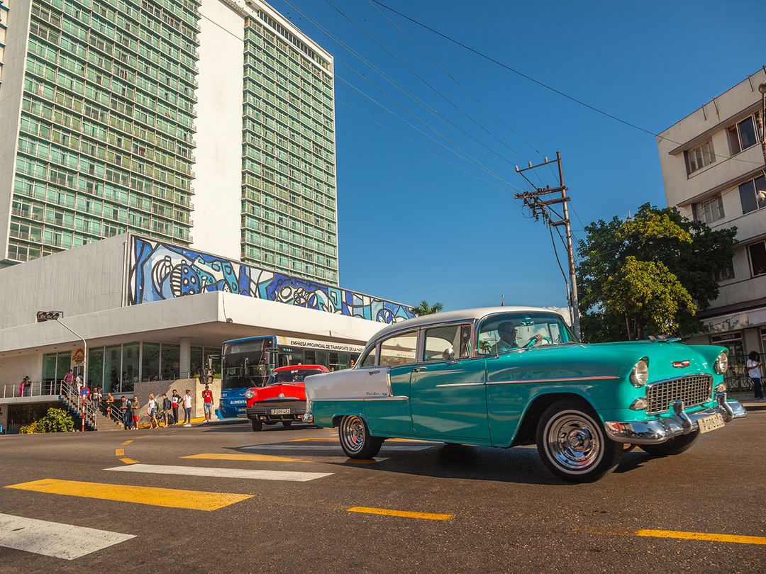 "MODERN HAVANA IN AMERICAN CLASSIC CARS (HARD TOP)" Private Tour, Havana, Cuba.