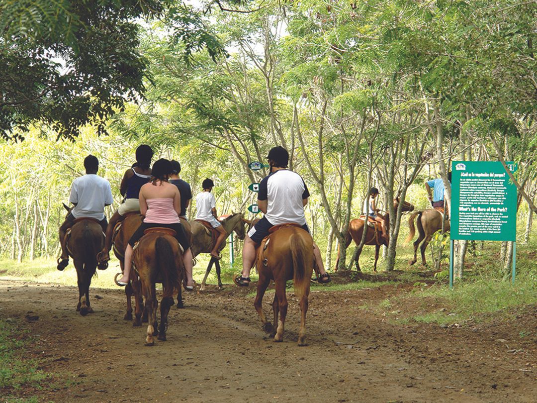 Horseback riding at Rocazul biopark , Holguín