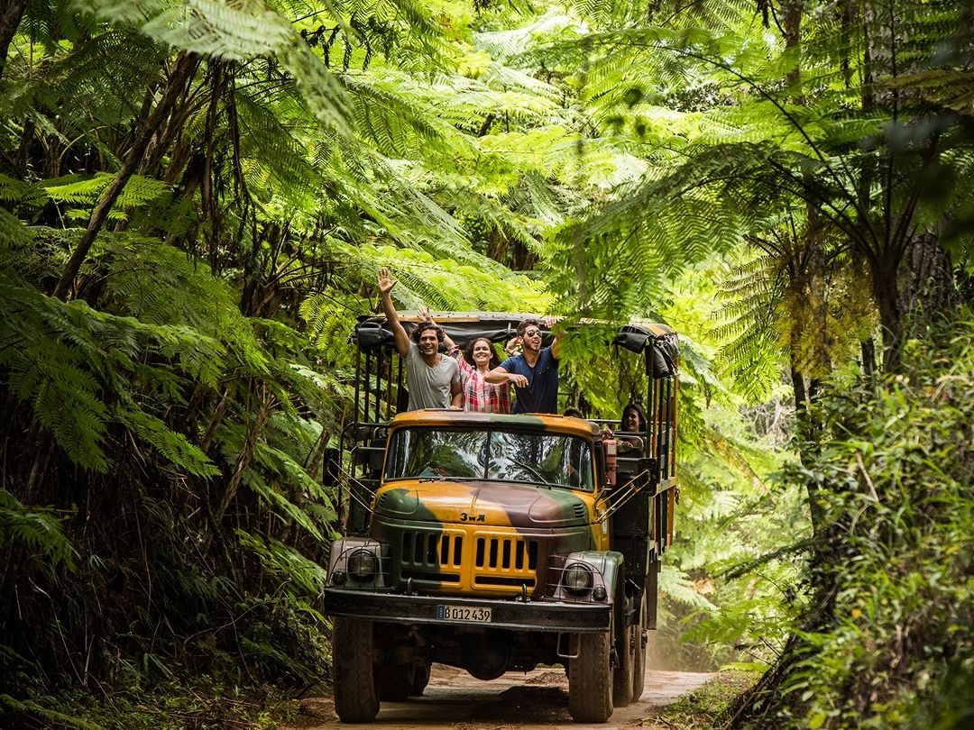 Mountaine adventure tour at Topes de Collantes Natural Park, Cuba.