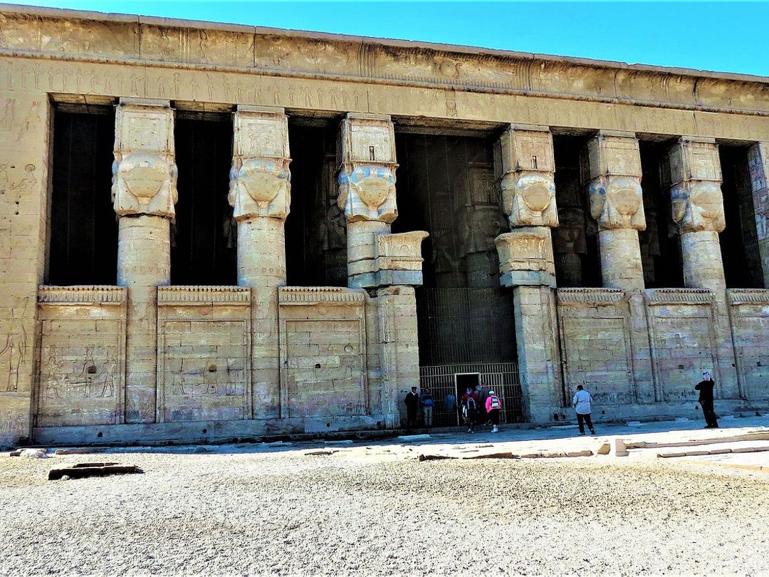 THE TEMPLE OF DENDERA panoramic view, Luxor, Egypt.