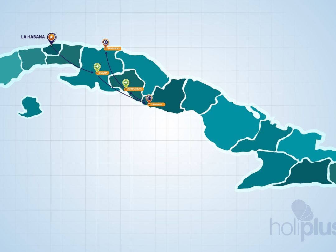 MINI CUBAN TRIANGLE Group Tour map