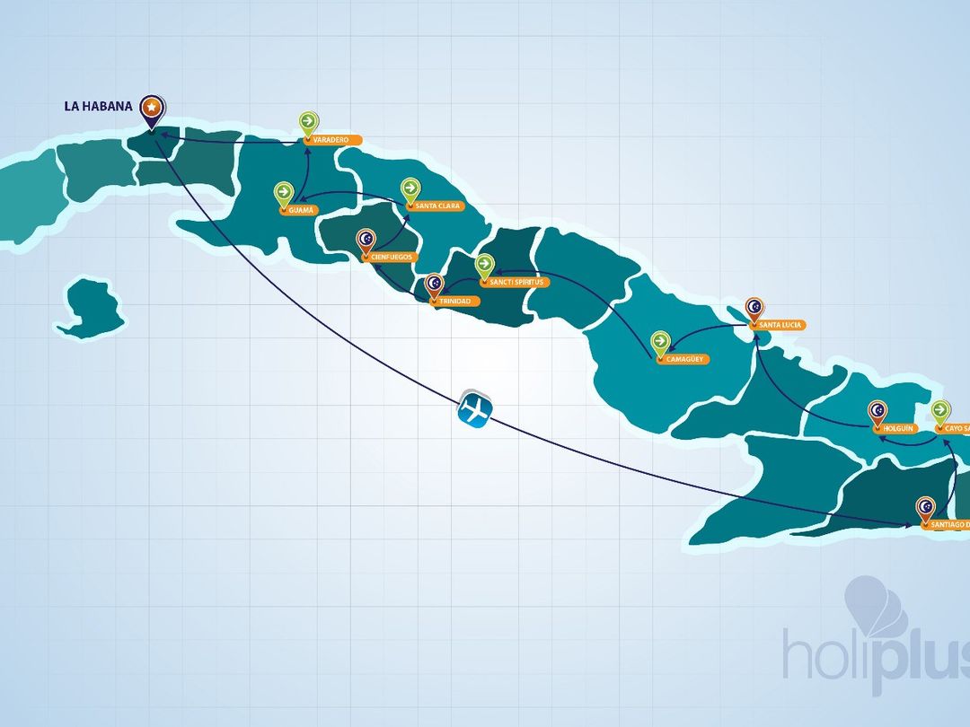 PASSION FOR CUBA Group Tour map