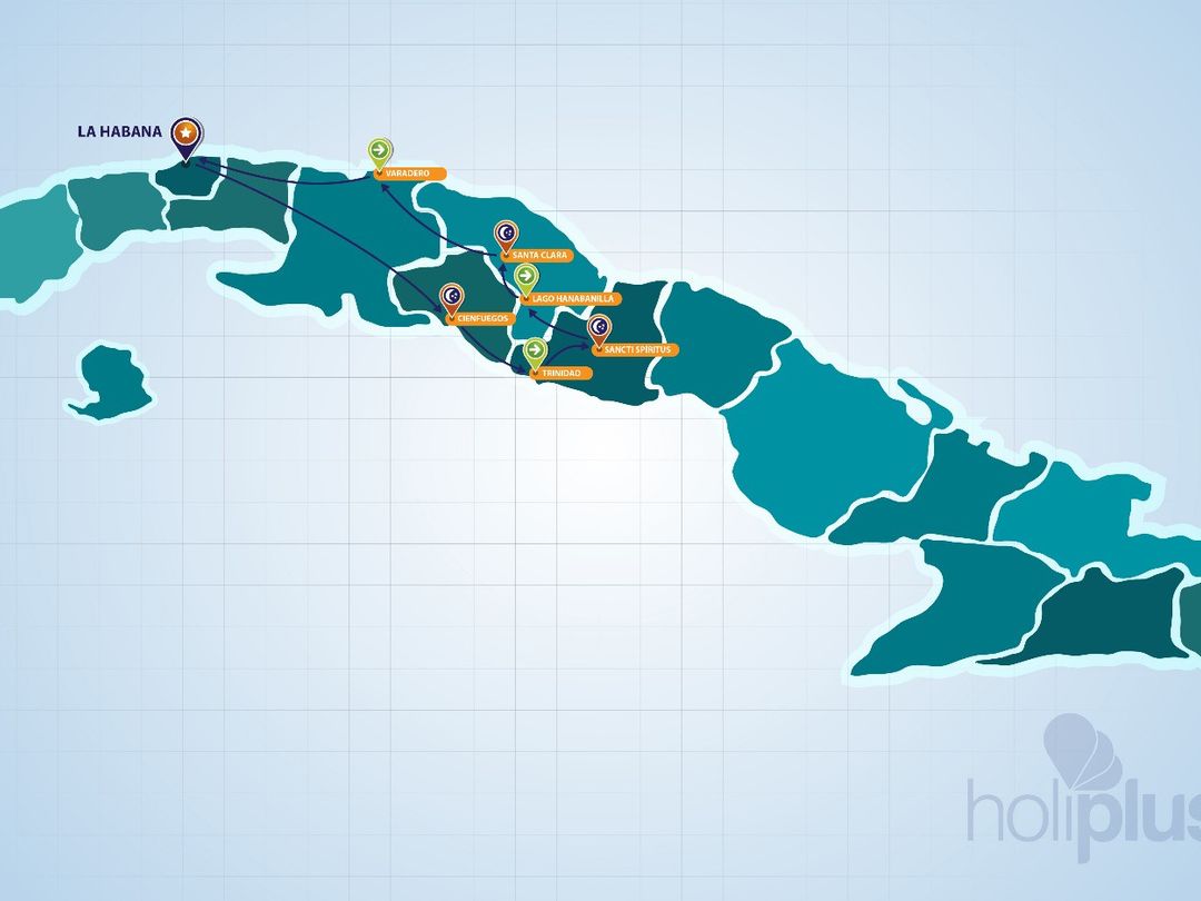 MINI CUBA'S COLORS AND SCENTS Group Tour map