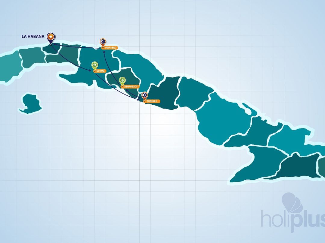 MINI CUBAN FANTASY Group Tour map