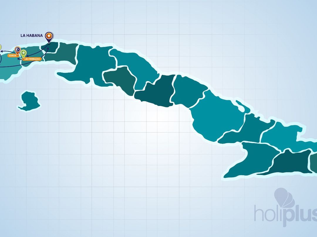 A CUBAN BRUSHSTROKE Group Tour map