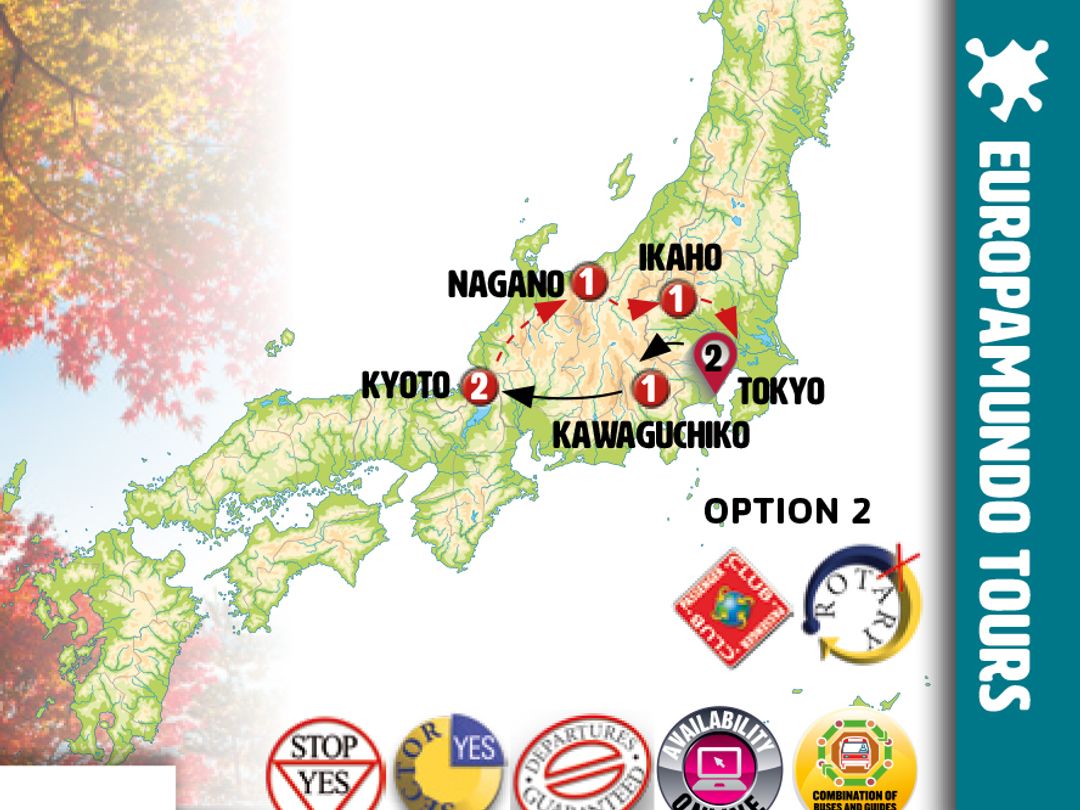 CENTRAL JAPAN Group Tour map.