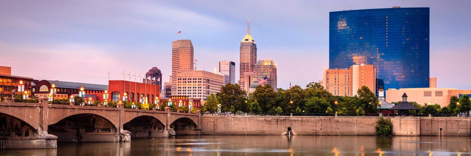 Indianapolis city panoramic view, INDIANÁPOLIS, Indiana state, United States of America.