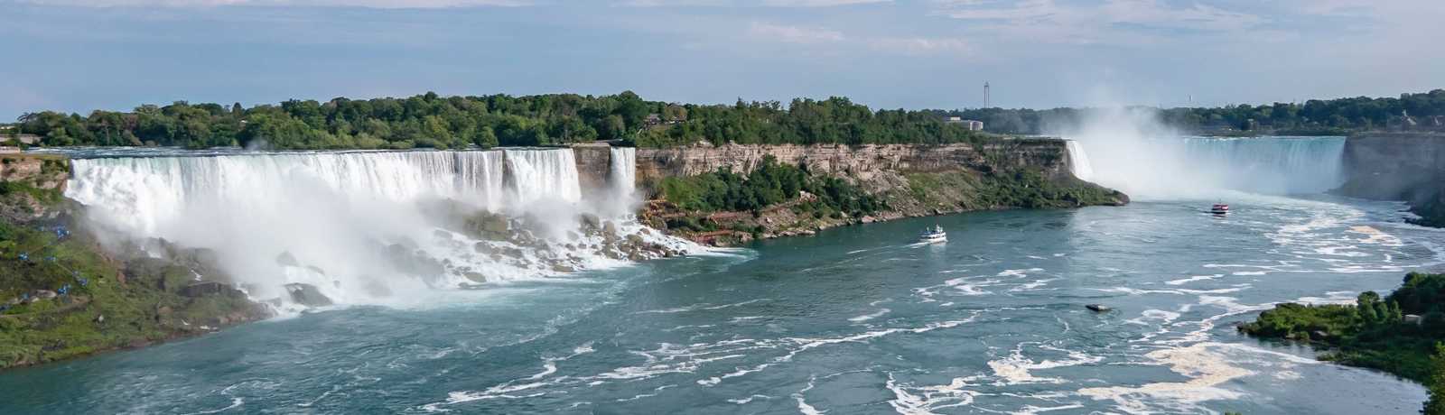The Niagara Falls panoramic view, NIAGARA FALLS, Ontario province, Canada.