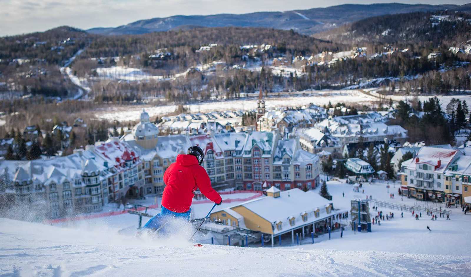 Ski alpin in MOUNT TREMBLANT, Quebec province, Canada.