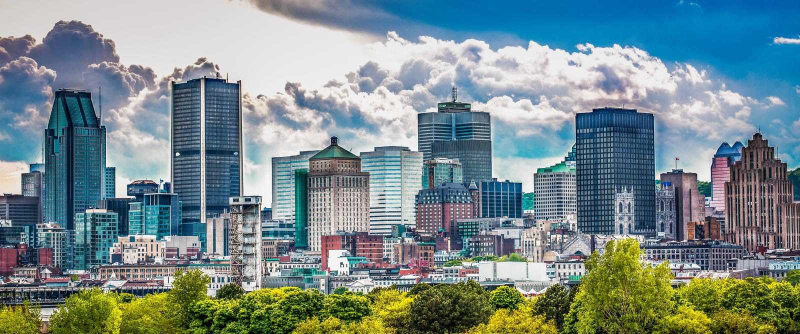 The Down Town of Montreal city panoramic view, MONTREAL, Quebec province, Canada.