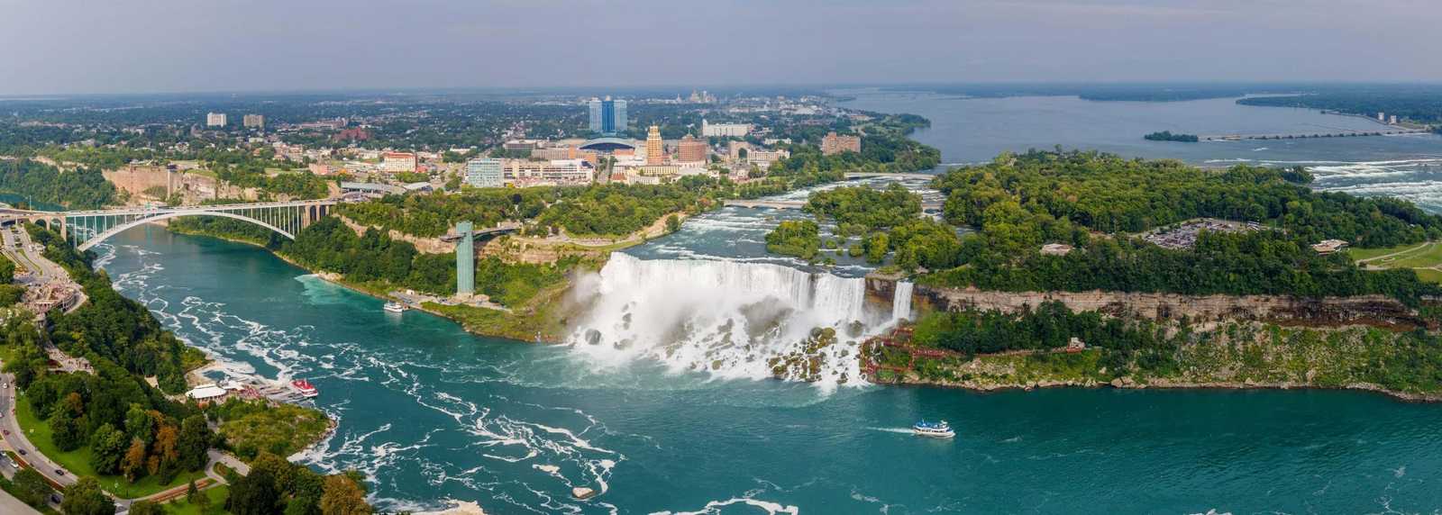 The Niagara Falls panoramic view, NIAGARA FALLS, Ontario province, Canada.
