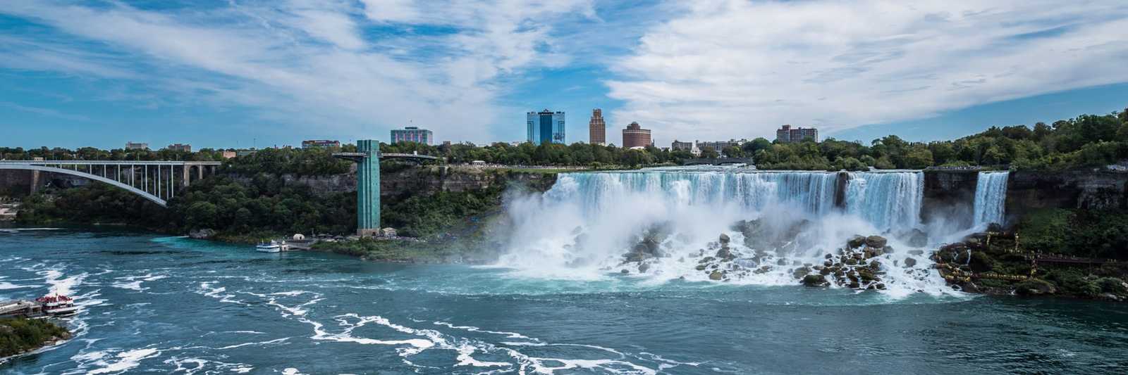 The Niagara Falls (NY) panoramic view, NIAGARA FALLS, Ontario province, Canada.