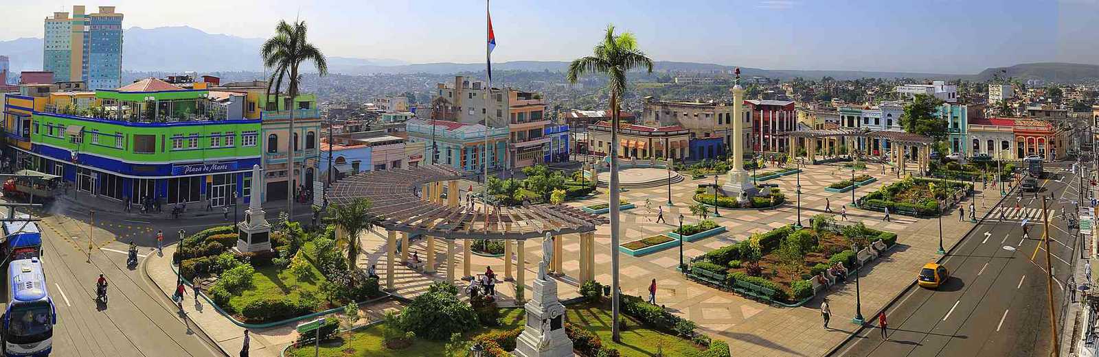The Marte Square and Santiago de Cuba city panoramic view, CUBAN CHARM Group Tour
