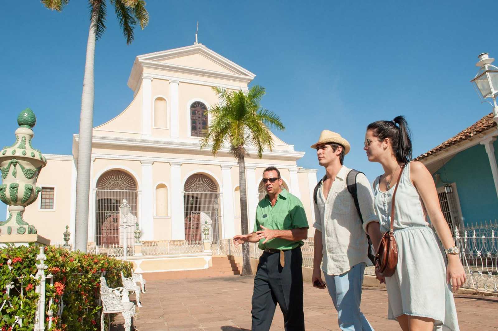 The Mayor square panoramic view, Trinidad, Sancti Spíirtus, Cuba.