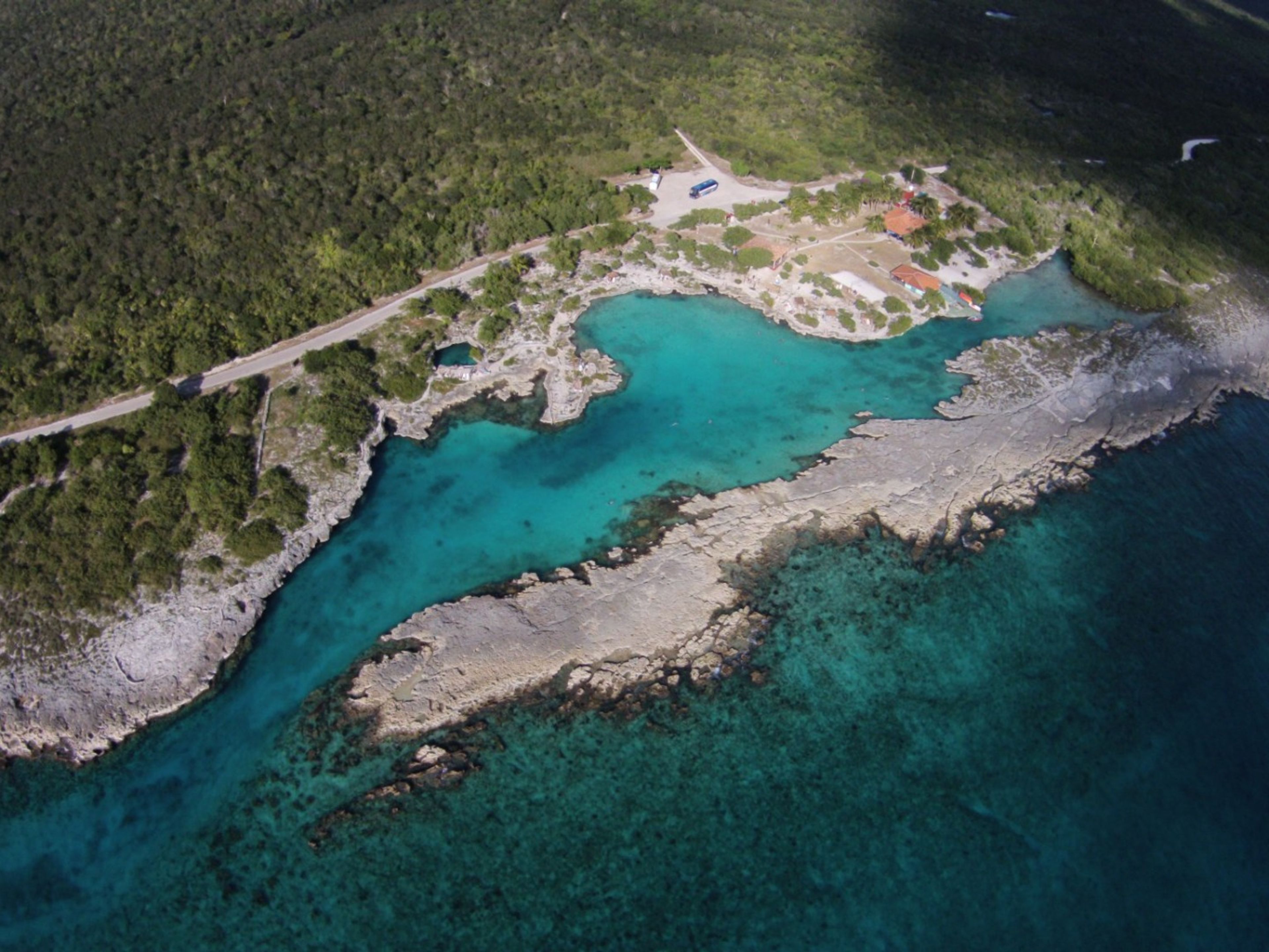 Excursão “A PLAYA GIRON E CALETA BUENA”. Caleta Buena panoramic view, Ciénaga de Zapata, Matanzas, Cuba.