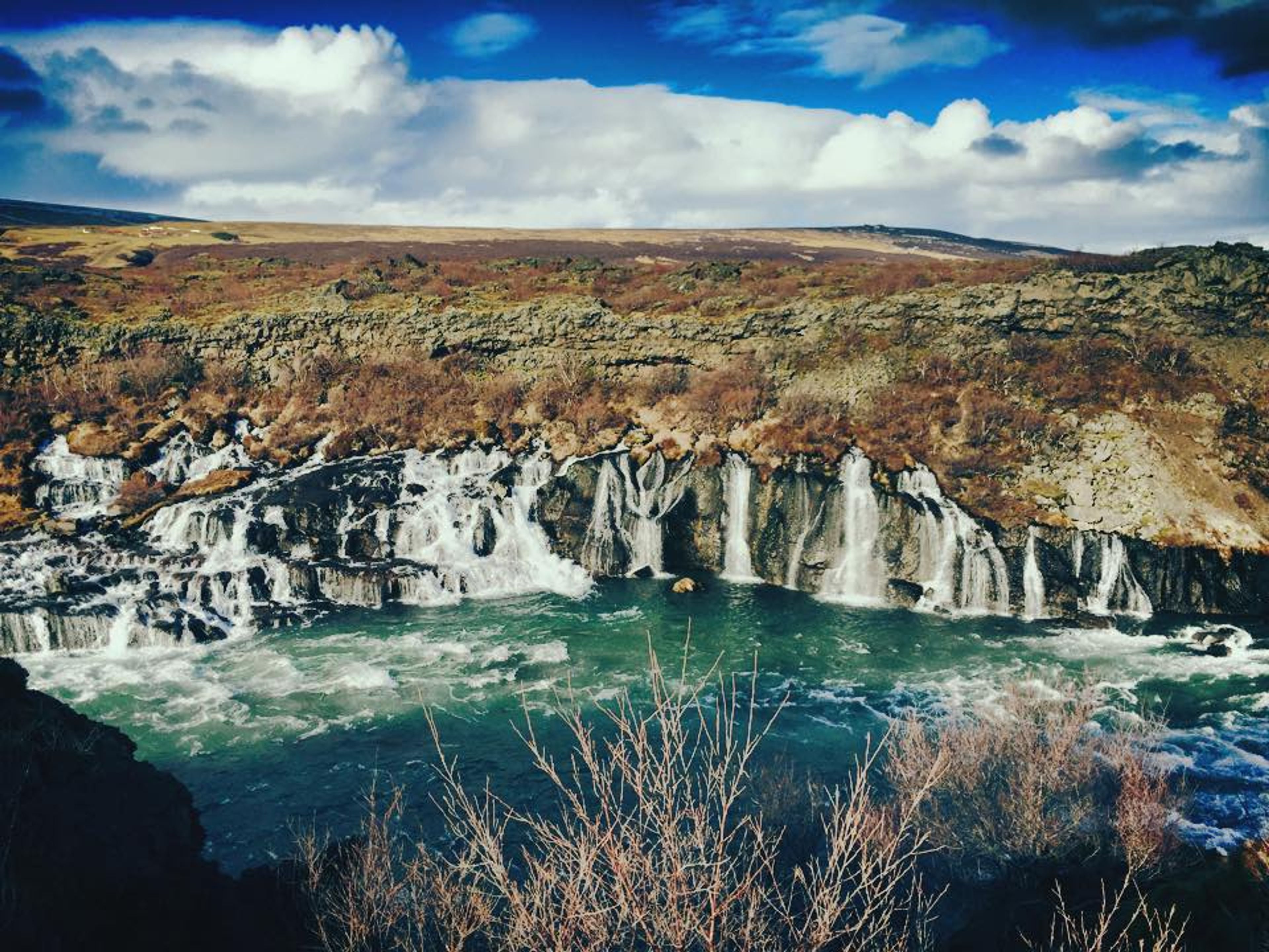 "GOLDEN CIRCLE + FONTANA SPA" Private Tour. Lava waterfall panoramic view, Golden Circle, Iceland.