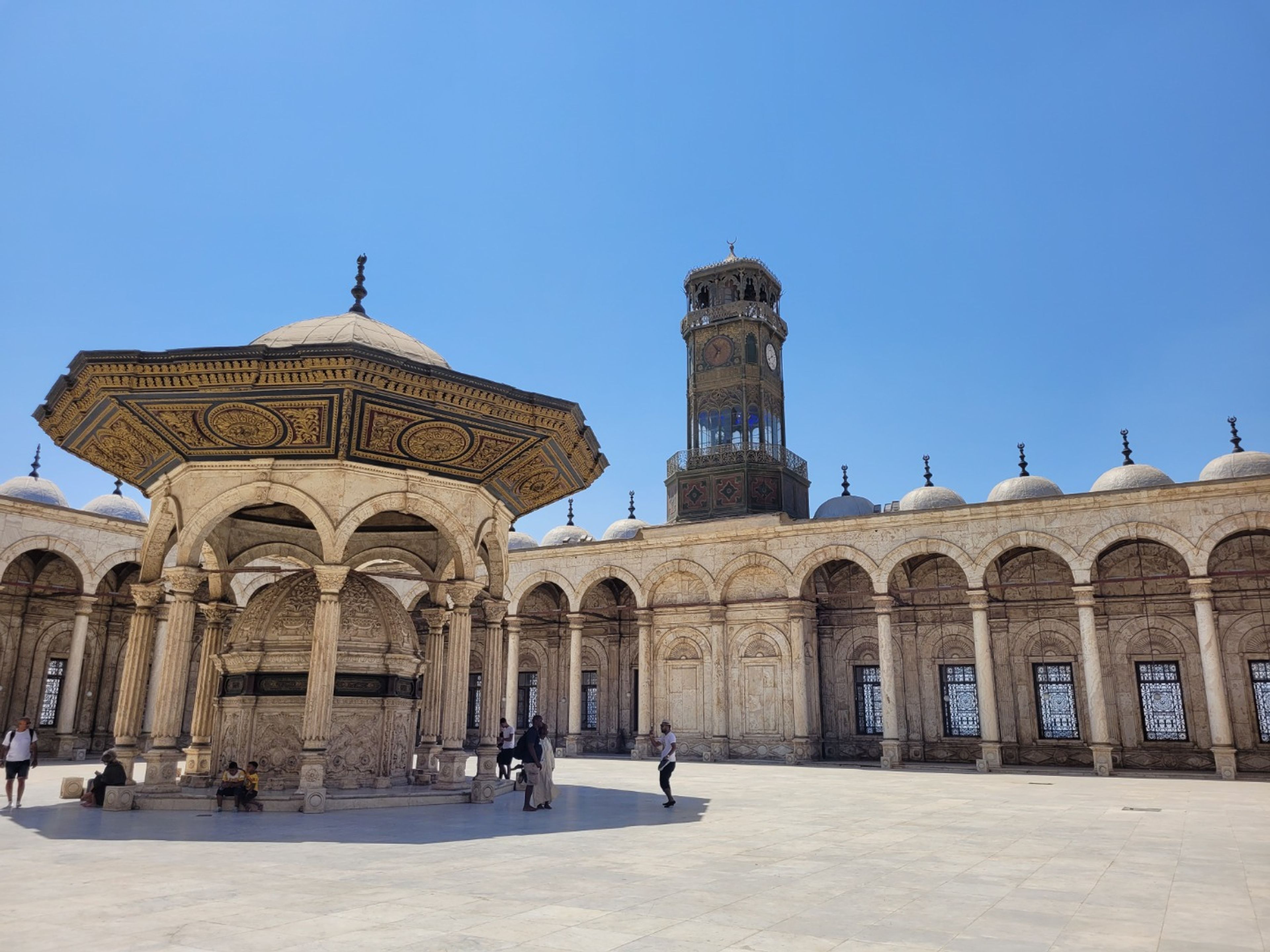 "FULL DAY TOURS IN CAIRO (THE EGYPTIAN MUSEUM OF PHARAONIC ART - THE CITADEL OF SALADIN - KHAN EL-KHALILI)" Private Tour. The Mosque of Muhammad Ali, popularly known as the Alabaster Mosque. Cairo, Egypt.