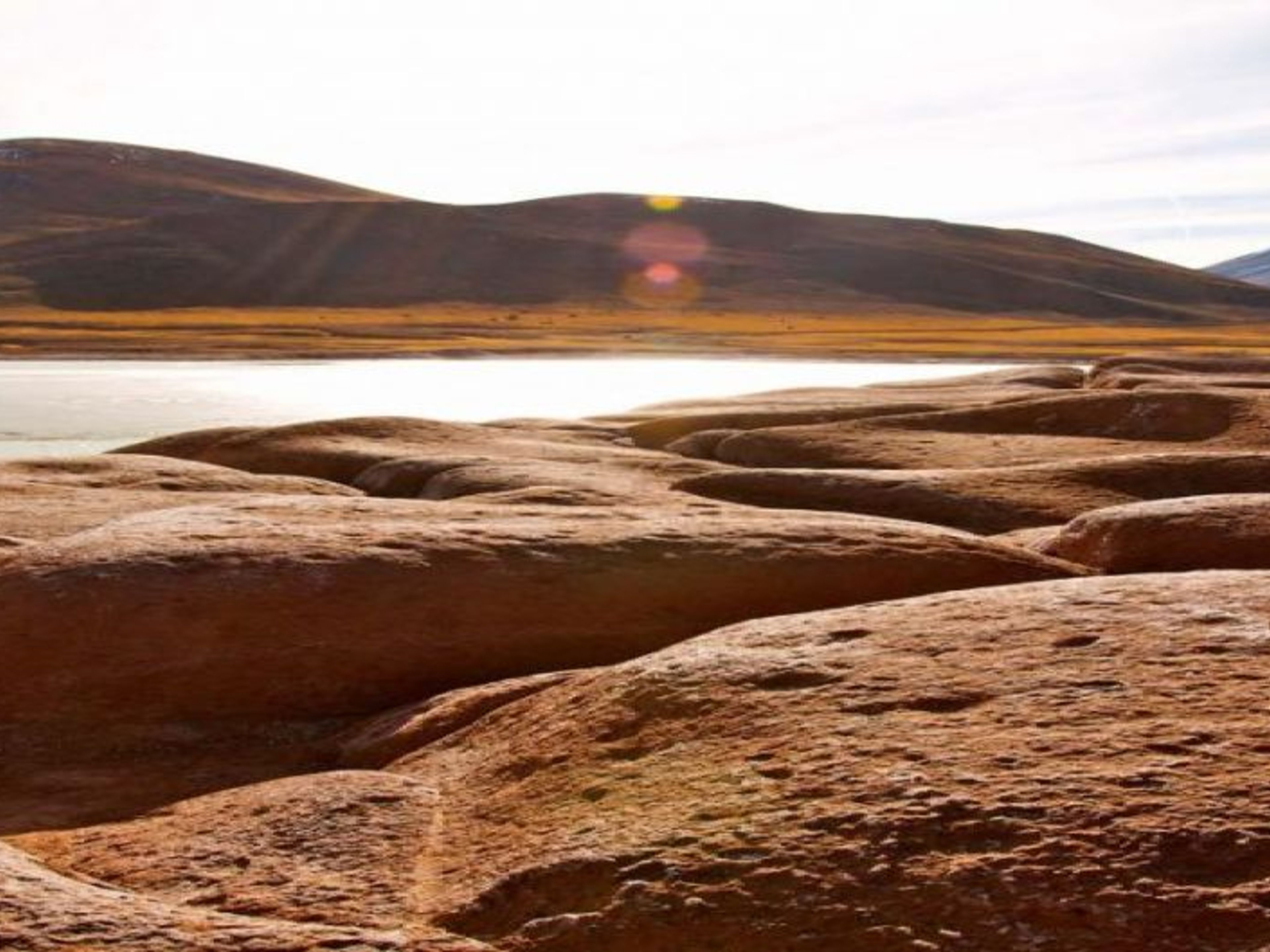 EXCURSION "LAGUNES ALTIPLANIQUES ET PIERRES ROUGES. Red  stones, Antofagasta region, Chile.