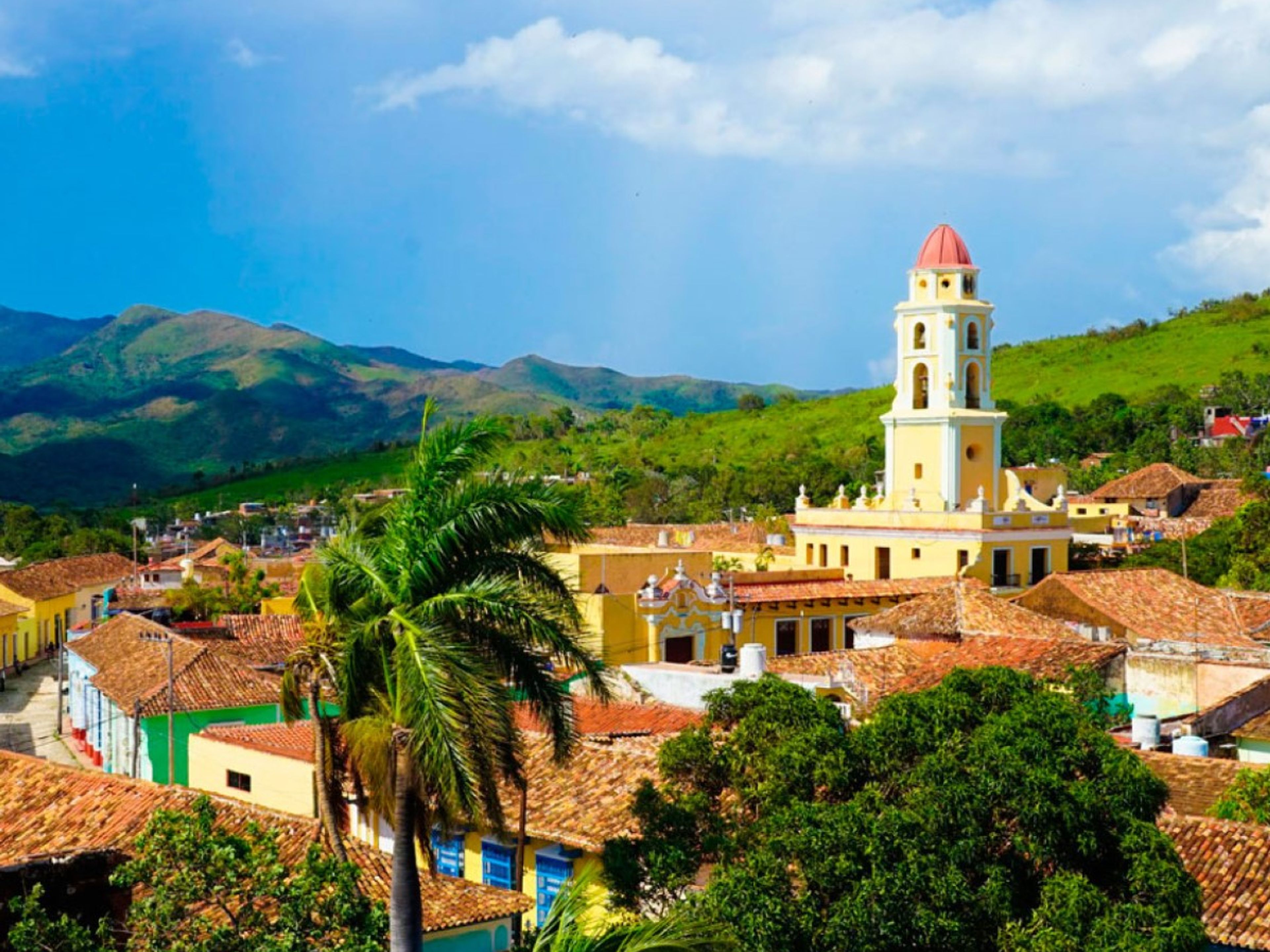 Tour "GIRO PER TRINIDAD IN CARROZZE A CAVALLI". Trinidad old city panoramic view, Sancti Spiritus, Cuba.