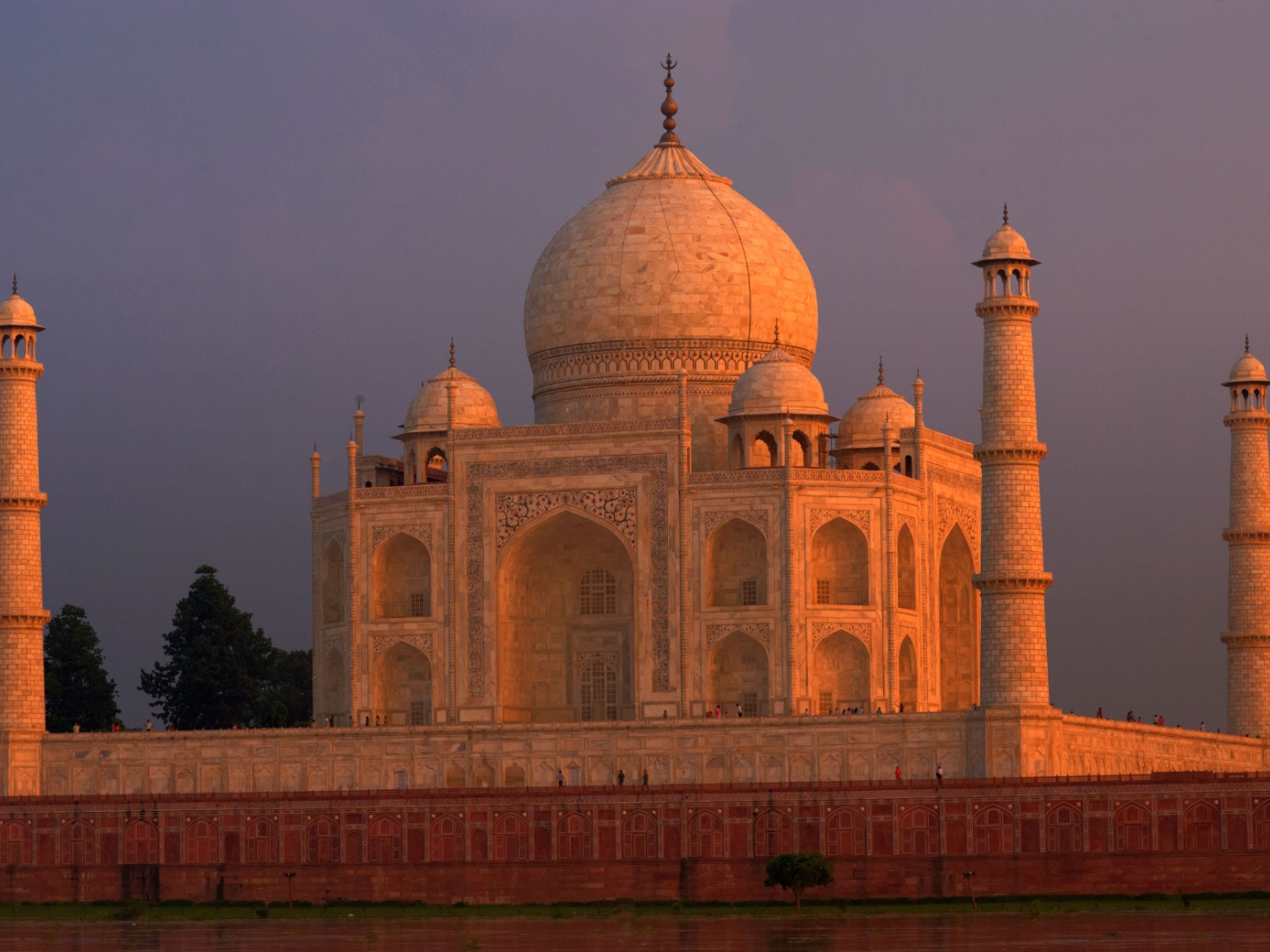 "Taj Sunrise & Sunset Tour" Tour. Taj Mahal Sunrise panoramic view, Agra,Uttar Pradesh, India.